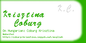 krisztina coburg business card